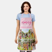 Tablier Love You Mommy mignon Pink Photo Collage (Porté)