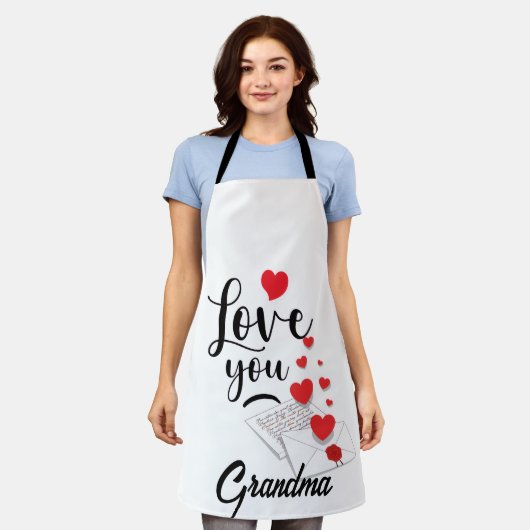 Tablier Love You Personalized Apron (Porté)
