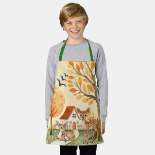Tablier Lovely Woodland Deer Campagne Accueil Enfants