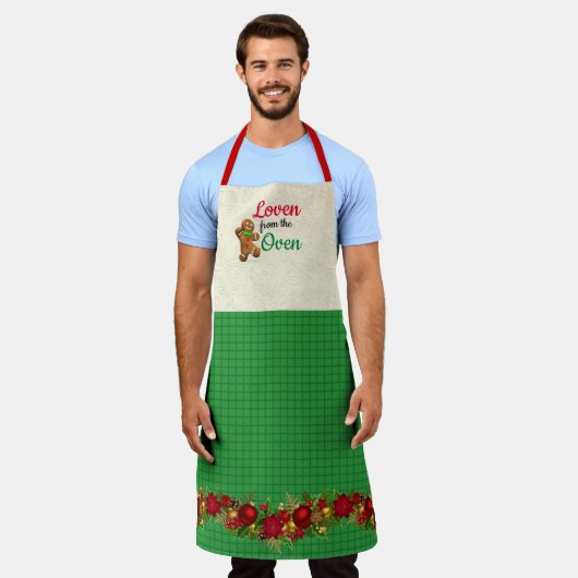 Tablier Loven Du Four Christmas Gingerbread Man Apro (Porté)