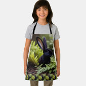 Tablier Lucifer le lapin noir : un ensemble sombre de méfa (Insitu)