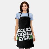 Tablier Luckiest enseignant jamais Disco Ball Shamrock Sup (Porté)