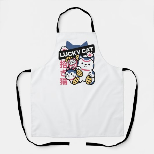 Tablier Lucky Cat Maneki Neko – Japanese Fortune Cat (Recto)