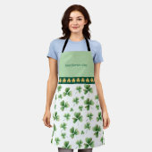 Tablier Lucky Charms Shamrock Apron Vert Blanc Or (Porté)