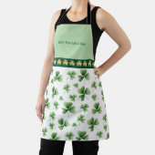 Tablier Lucky Charms Shamrock Apron Vert Blanc Or (Insitu)