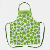 Tablier Lucky Green Shamrock Clochers Design (Recto)