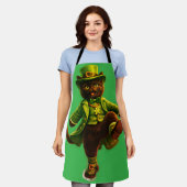 Tablier Lucky leprechaun black cat Saint Patrick's Day Pat (Porté)