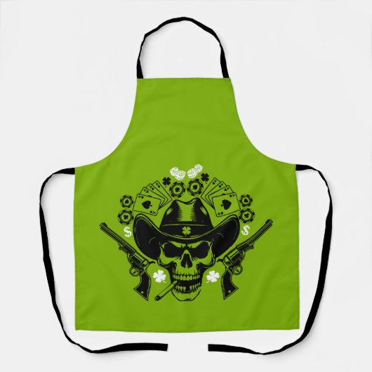 Tablier Lucky Poker Skull (Recto)