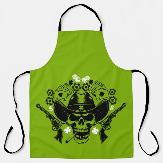 Tablier Lucky Poker Skull (Recto)