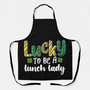 Tablier Lucky To Be A Lunch Lady School St Patrick's Day