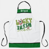 Tablier Lucky Vibes Irish Apron - Personnalisé St. Paddy G (Recto)