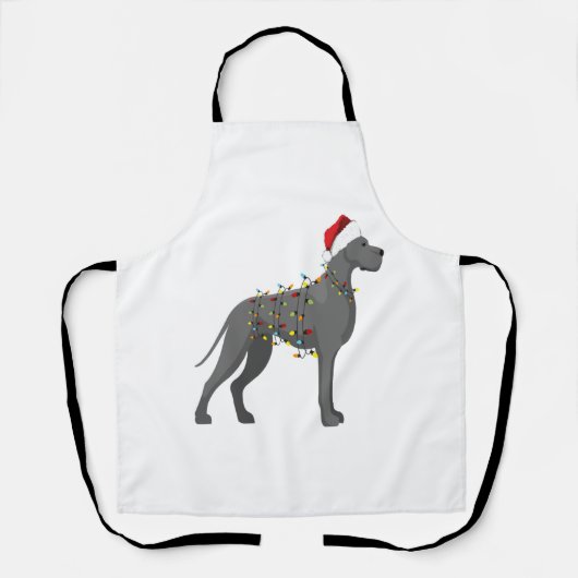 Tablier Lumière de Noël Great Dane (Recto)