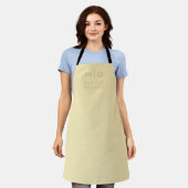 Tablier Lumière Douce Solide Pastel Beige Jaune Citron Cou (Porté)