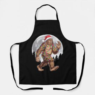 Tablier Lumières de sapin de Noël Bigfoot Santa Xmas Sasqu