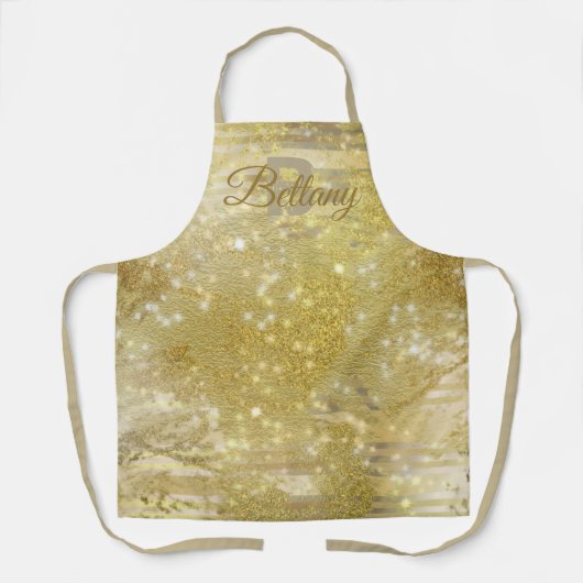 Tablier Luminaires Twinkle Sur Parties scintillant Or Glam (Recto)