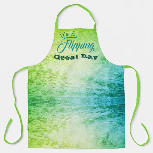 Tablier Lumineuse Lime Vert et Turquoise (Recto)