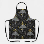 Tablier Luna moth, phases de lune et lierre damassé patron (Recto)