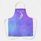 Tablier Lune blanche fantaisie avec visage céleste Ciel po (Recto)