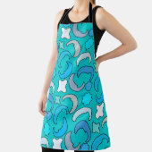 Tablier Lune bleue nuageuse (Insitu)