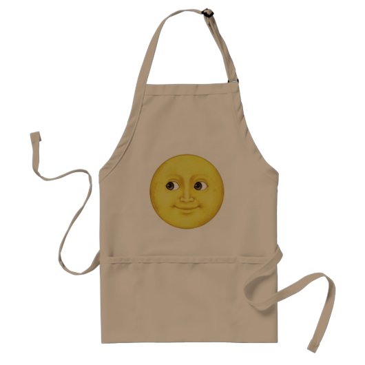 Tablier Lune jaune - Emoji (Devant)