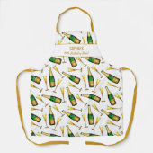 Tablier Lunettes de champagne Anniversaire Fête Texte pers (Recto)