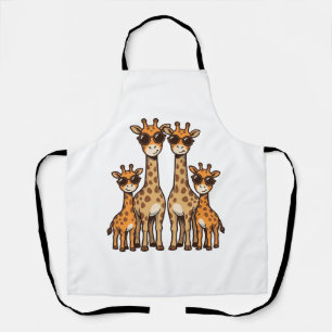 Tablier Lunettes de soleil de la famille de girafe Cool T-