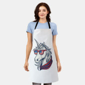 Tablier Lunettes de soleil drapeau licorne patriotique vec (Porté)