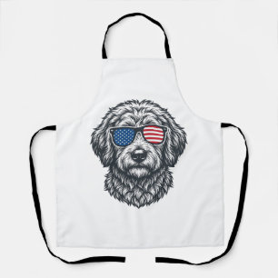 Tablier Lunettes de soleil pour chien patriotiques vintage