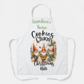 Tablier Lutins de pâtisserie de Noël fantaisistes (Recto)
