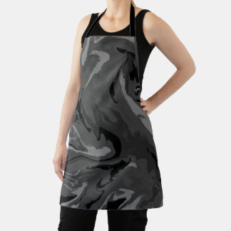 Tablier Luxe gris noir Hexagon couleur Magie Abstraite