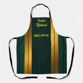 Tablier Luxe Popular Green Gold Linen Texture Collection (Recto)