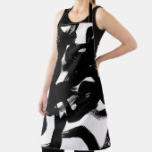 Tablier Luxueux Gold Art : Abstrait Black Stroke. (Insitu)