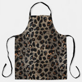 Tablier Luxury Glitter Brown Black Gold Leopard Pattern (Recto)