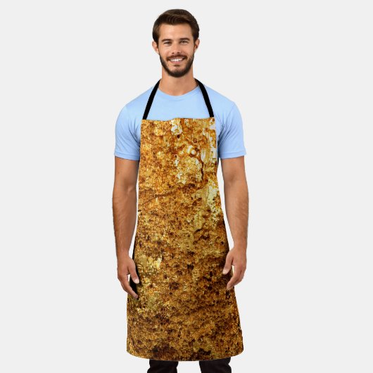 Tablier Luxury gold texture. (Porté)