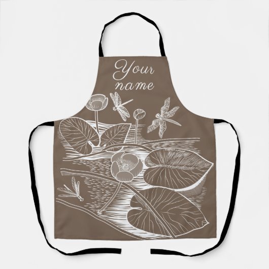 Tablier Lys d'eau marron (Recto)