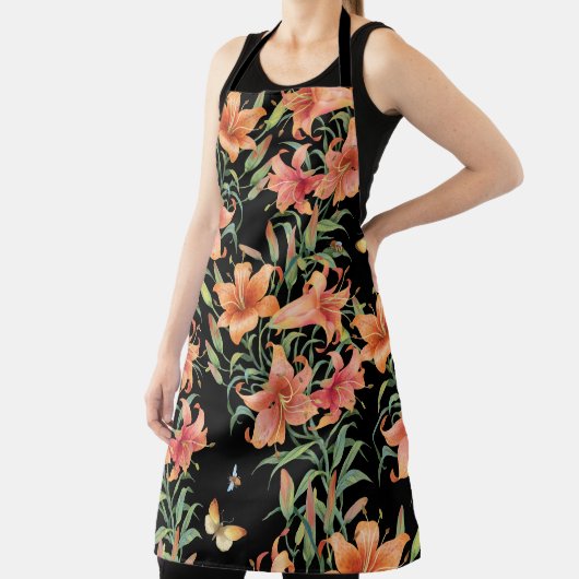 Tablier Lys motif, arrière - plan fleuri sans soudure. (Insitu)