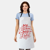 Tablier Ma cuisine Mes règles (Porté)
