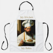 Tablier Ma cuisine Mes règles Apron (Recto)