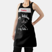 Tablier Ma cuisine Mes règles Nom du chef noir Personnalis (Insitu)