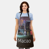 Tablier Macao Casino Skyline Panorama Chine Nuit (Porté)