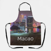 Tablier Macao Casino Skyline Panorama Chine Nuit (Recto)