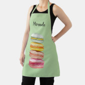 Tablier Macarons français aquarelle peints à la main (Insitu)