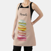 Tablier Macarons français aquarelle peints à la main (Insitu)