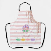 Tablier Macarons, Parties scintillant, bandes (Recto)