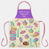 Tablier Macarons pour enfants Cupcakes, Lollipops et beign (Recto)