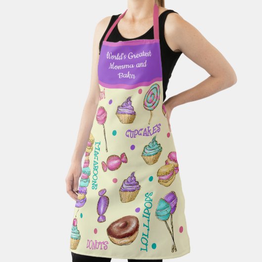 Tablier Macarons pour enfants Cupcakes, Lollipops et beign (Insitu)