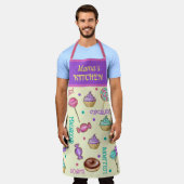Tablier Macaroons Cupcakes Lollipops and Donuts Apron (Porté)