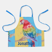 Tablier Macaws Macaw Parrot Boys Nom cuisine Apron (Recto)