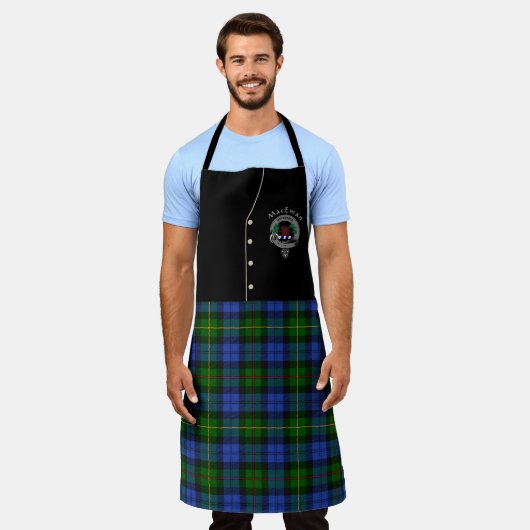 Tablier MacEwan Clan Badge & Tartan Kilt Apron (Porté)