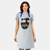 Tablier Machine à coudre ancienne AJOUTER NOM Couturière T (Porté)